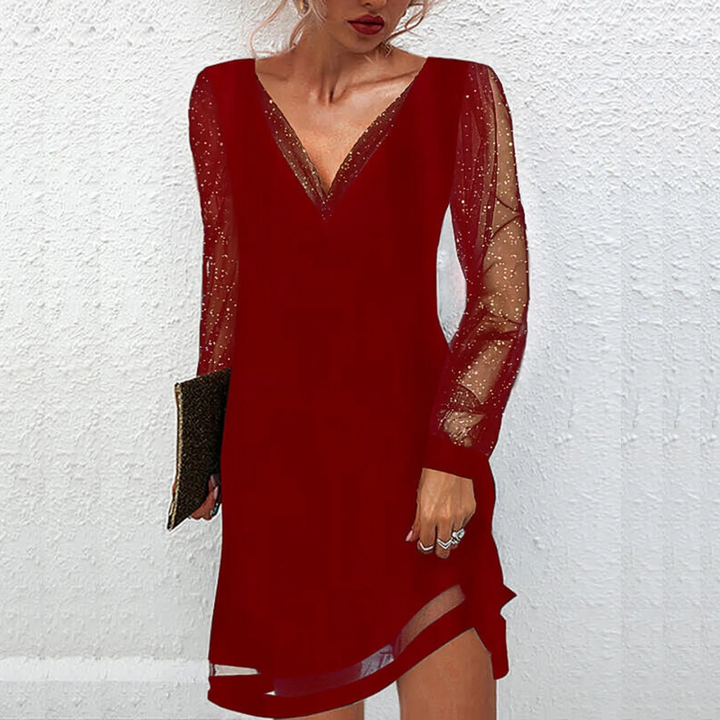 Women's Elegant V-Neck Dress