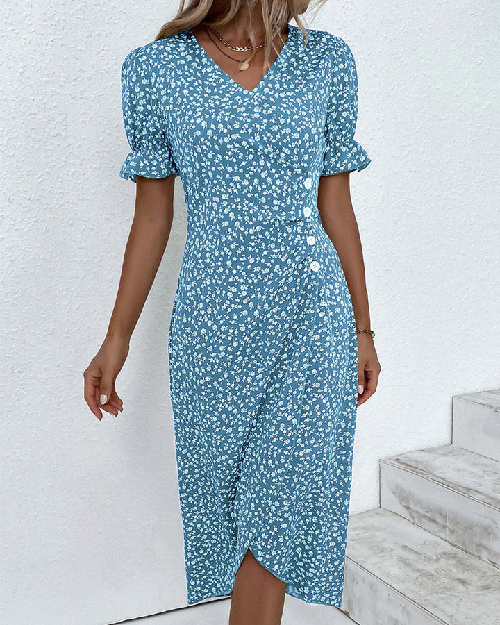 Women's Fresh Bloom V-Neck Dress