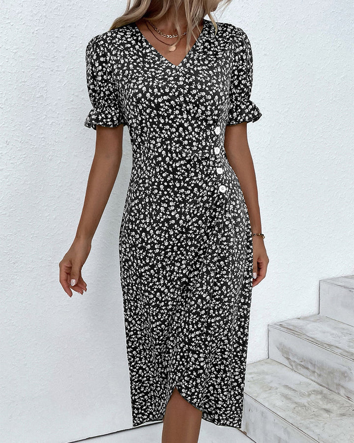 Women's Fresh Bloom V-Neck Dress