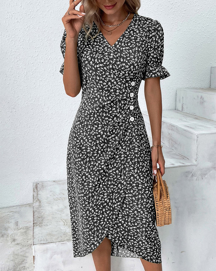 Women's Fresh Bloom V-Neck Dress
