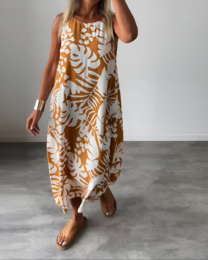 Women's Sleeveless Draped Elegant Dress Evening