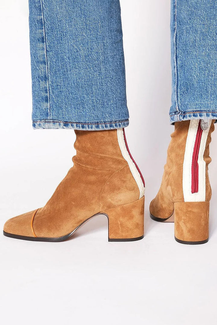 Women’s Suede Zip-Up Ankle Boots