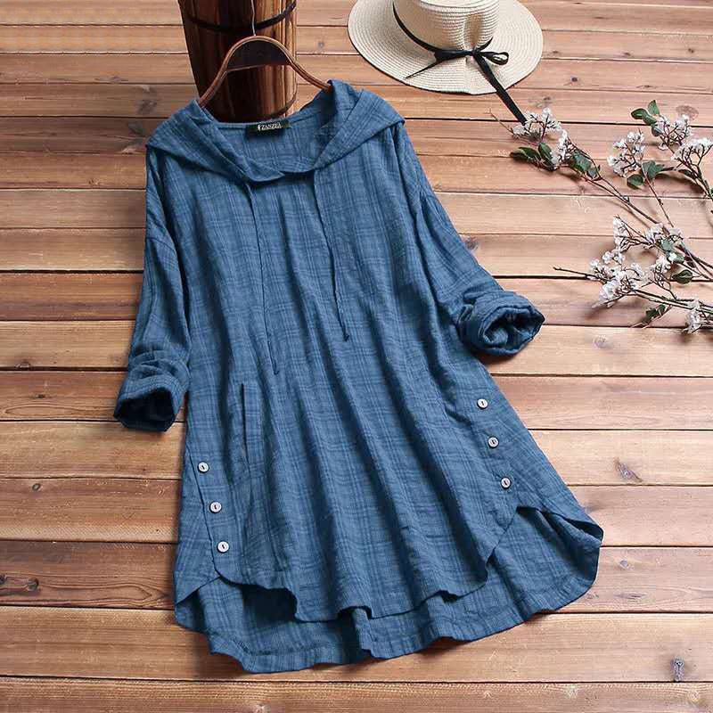 Women's Plaid Comfort Hoodie Dress