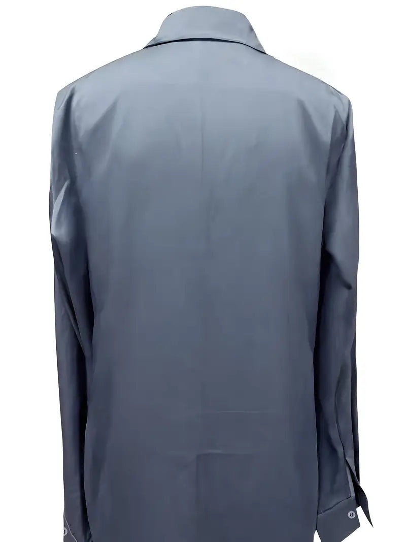 Women's Premium V-Neck Satin Blouse