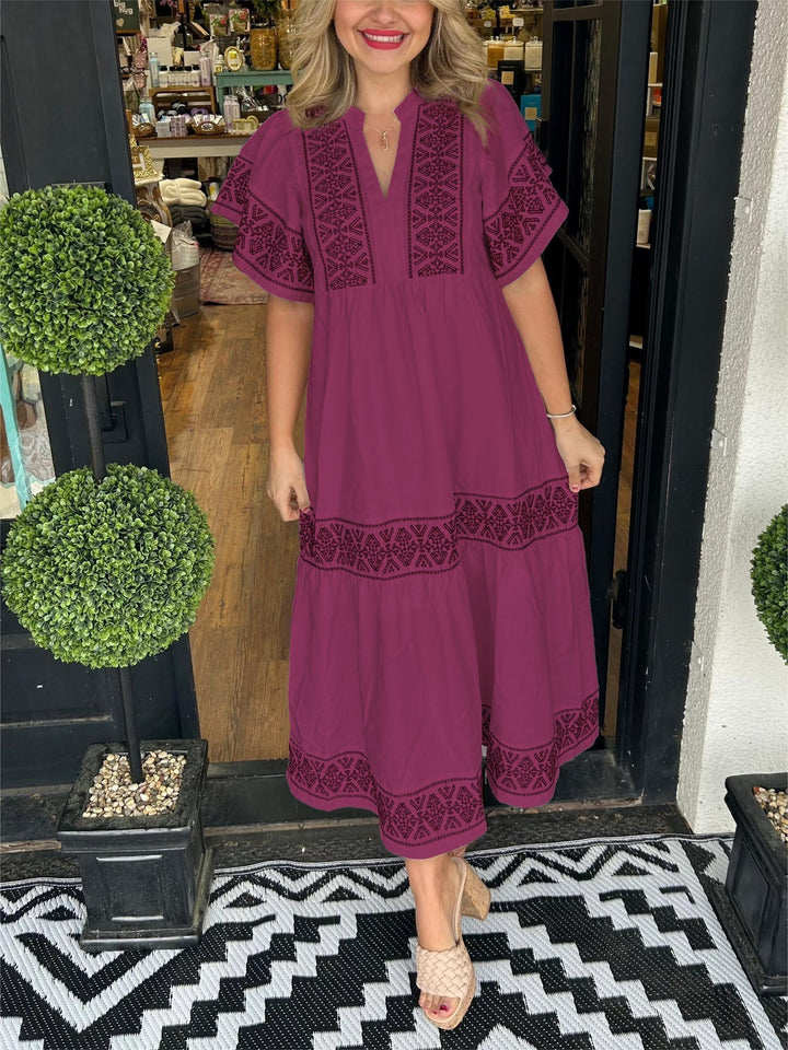 Women's Tummy Control Boho Flowy Loose Fit Dress