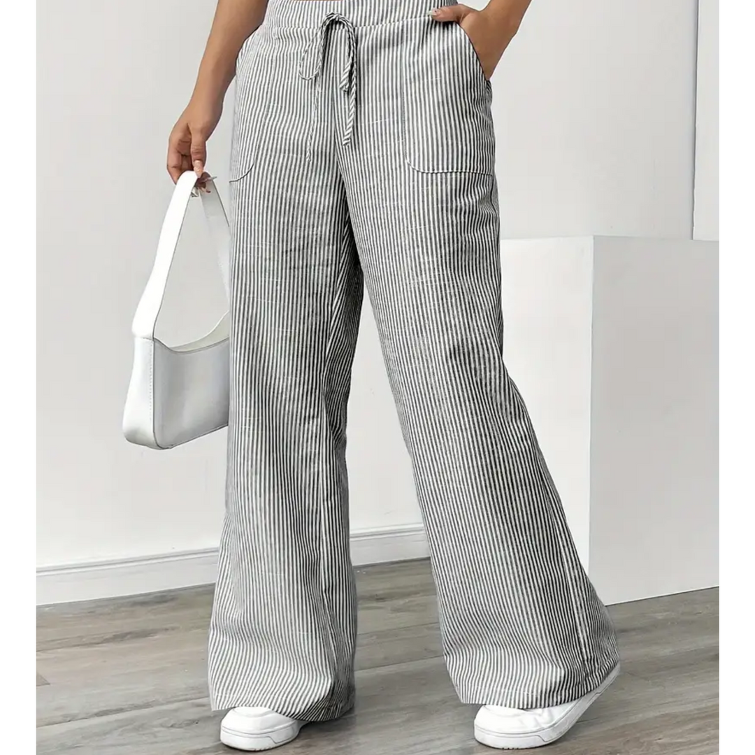 Women's Striped Pant With Pockets