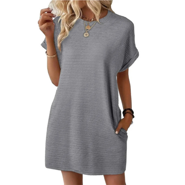 Women's  T-Shirt Dress Short Sleeve Round Neck Casual Mini Dress