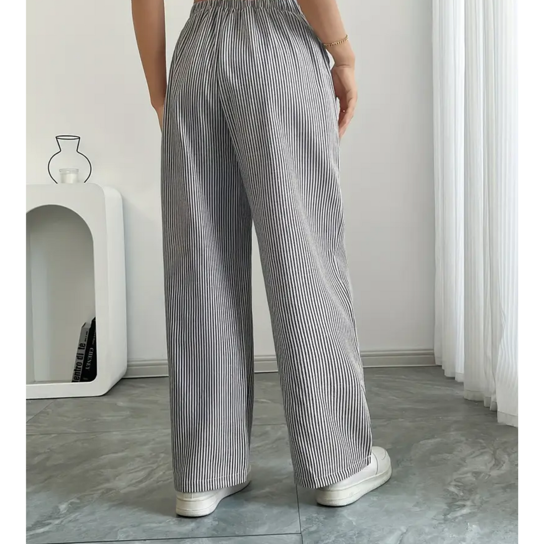 Women's Striped Pant With Pockets