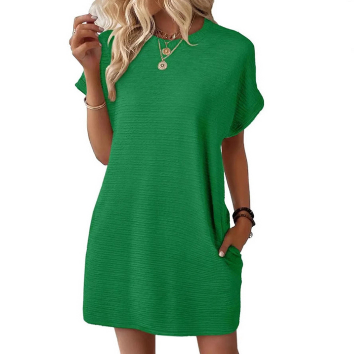 Women's  T-Shirt Dress Short Sleeve Round Neck Casual Mini Dress