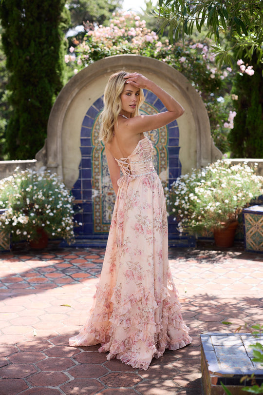 Women's Scarlette Dress in Peach Tapestry