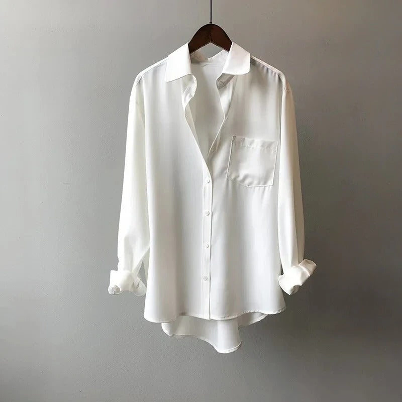 Women’s Timeless Elegance In Silk Blouse