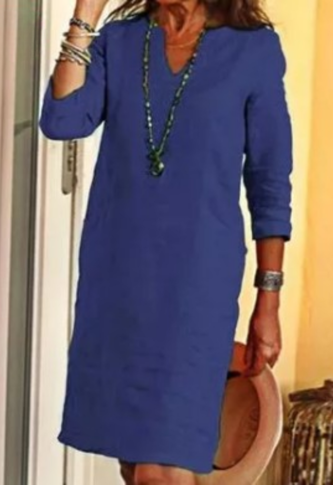 Women's Sleek V-Neck Dress