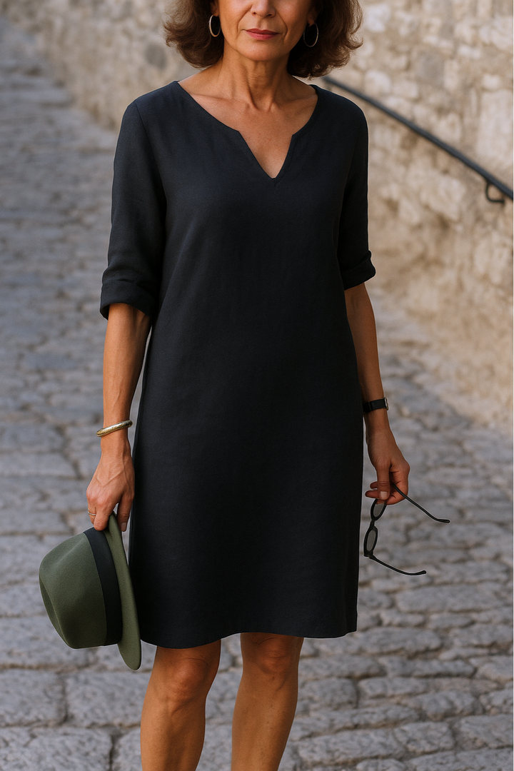 Women's Sleek V-Neck Dress