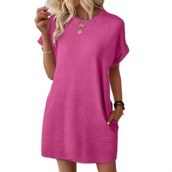 Women's  T-Shirt Dress Short Sleeve Round Neck Casual Mini Dress