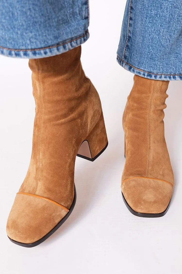 Women’s Suede Zip-Up Ankle Boots