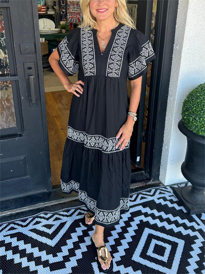 Women's Tummy Control Boho Flowy Loose Fit Dress