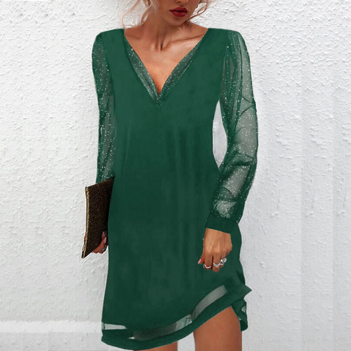 Women's Elegant V-Neck Dress