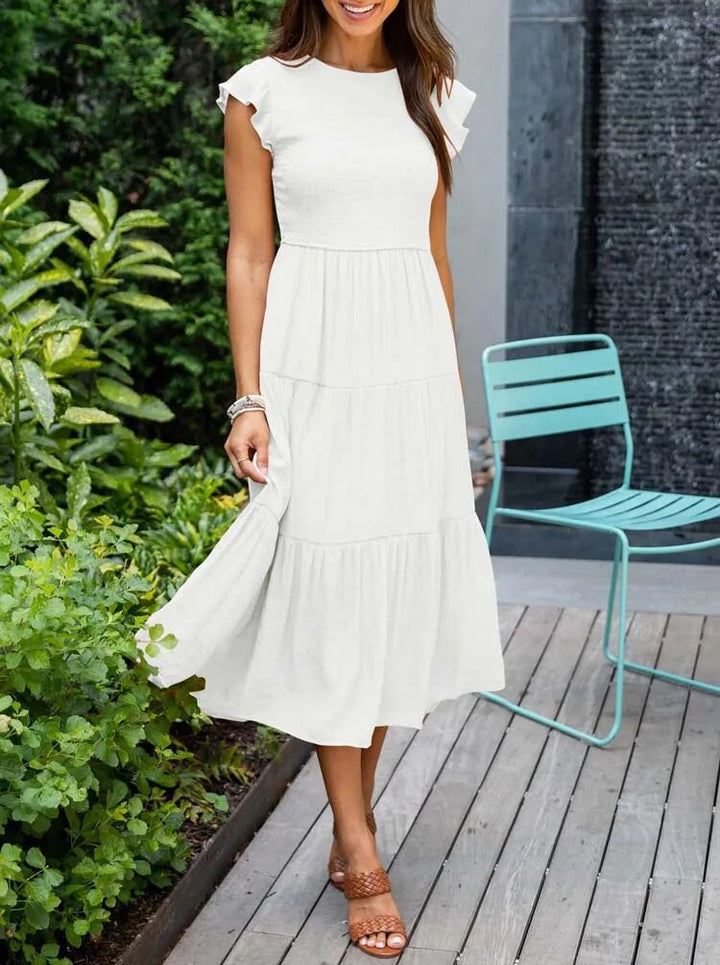 Women's Tummy Control Draped Elegant Dress