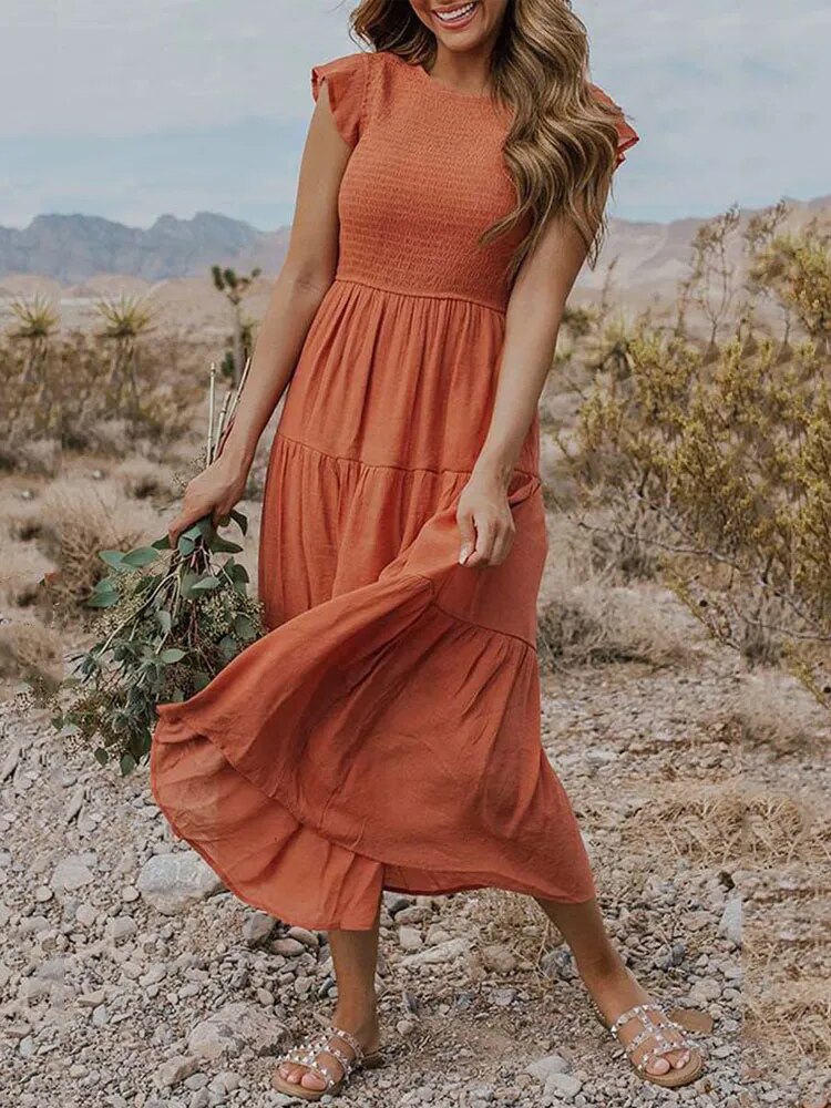 Women's Tummy Control Draped Elegant Dress