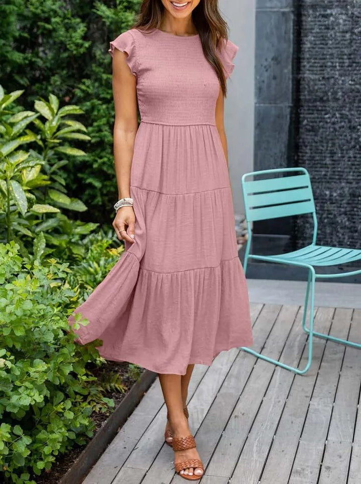 Women's Tummy Control Draped Elegant Dress
