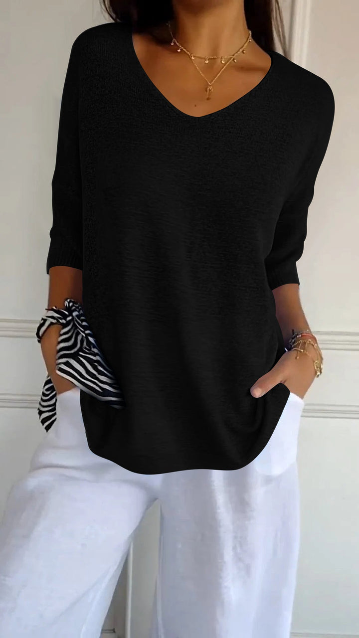 Women’s V-Neck Knit Top