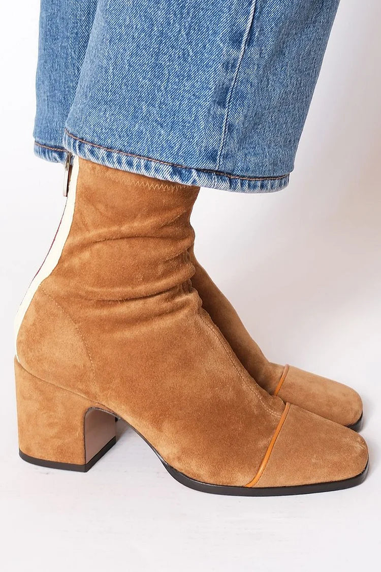 Women’s Suede Zip-Up Ankle Boots