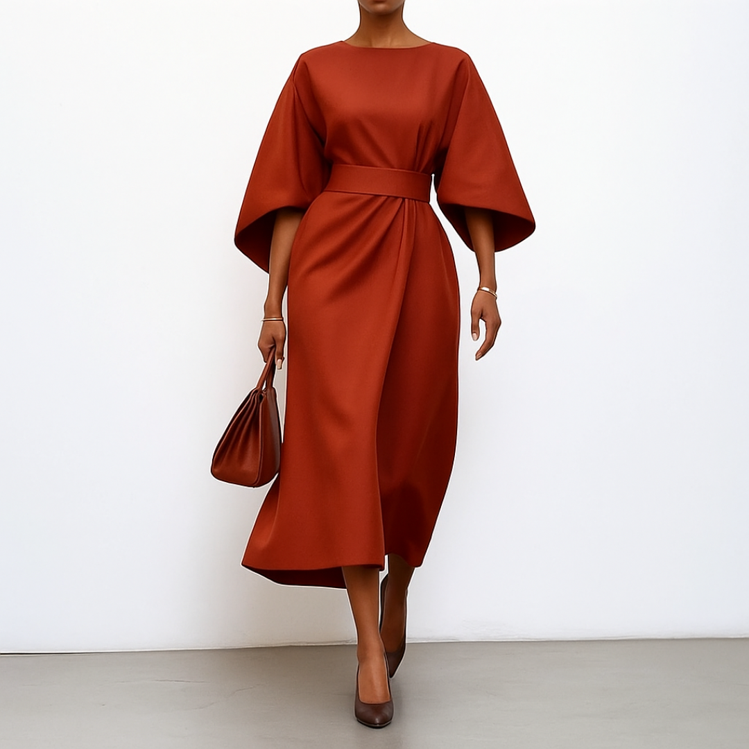 Women’s Belted Evening Dress | Maxi