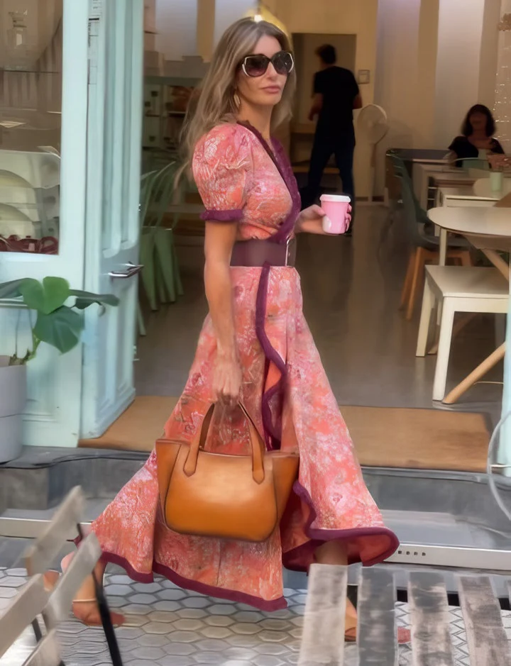 Women’s Romantic Pink Maxi Outfit