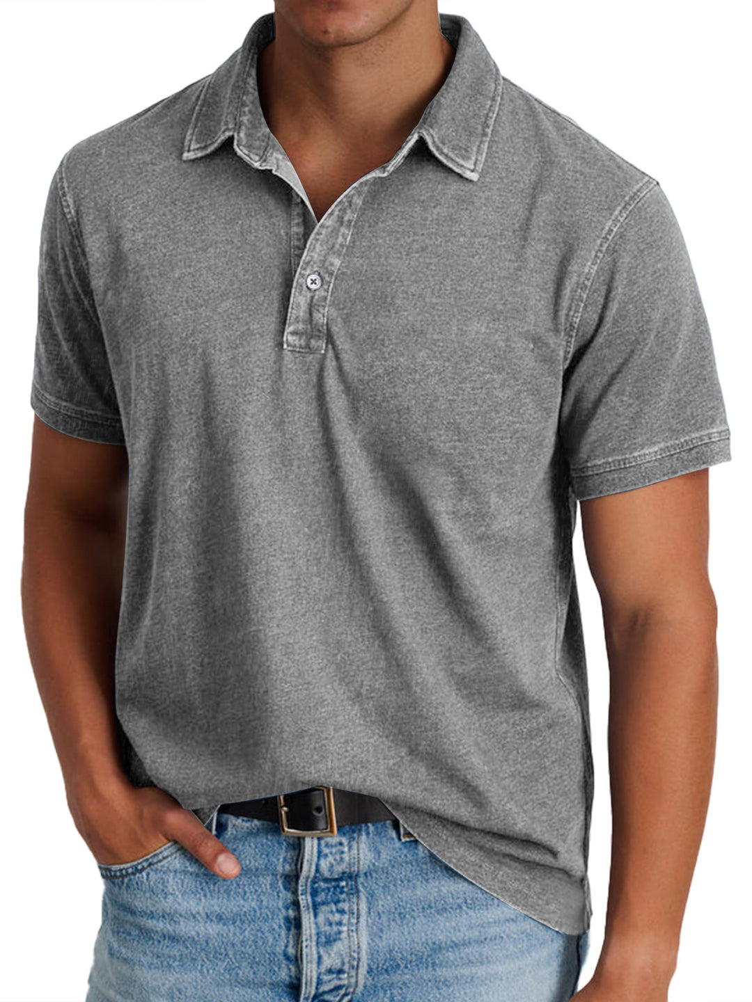Men's Stylish Checkered Polo Shirt