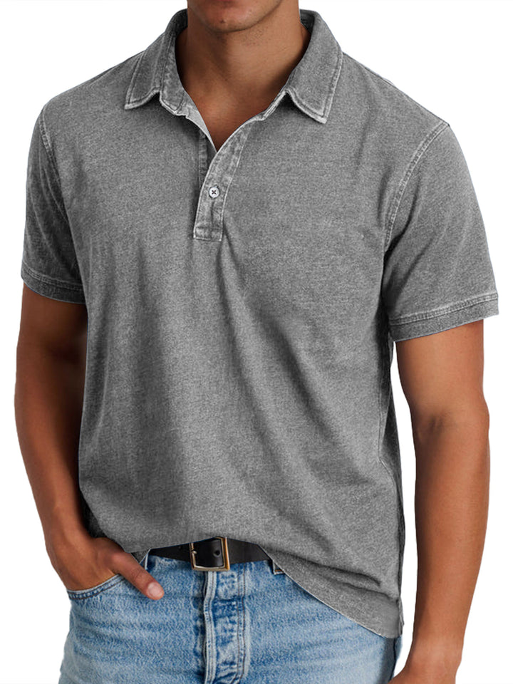 Men's Stylish Checkered Polo Shirt