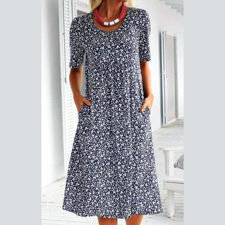 Women’s Stylish Floral Print Midi Dress