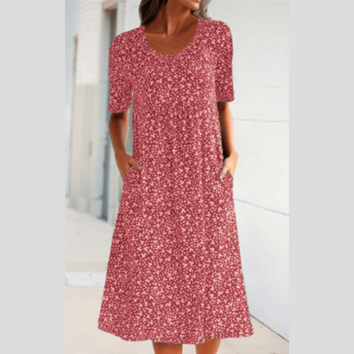 Women’s Stylish Floral Print Midi Dress