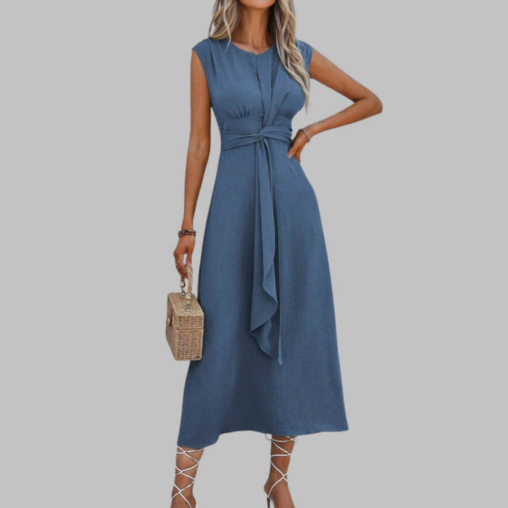 Women's Elegant Sleeveless Round Neck Maxi Dress