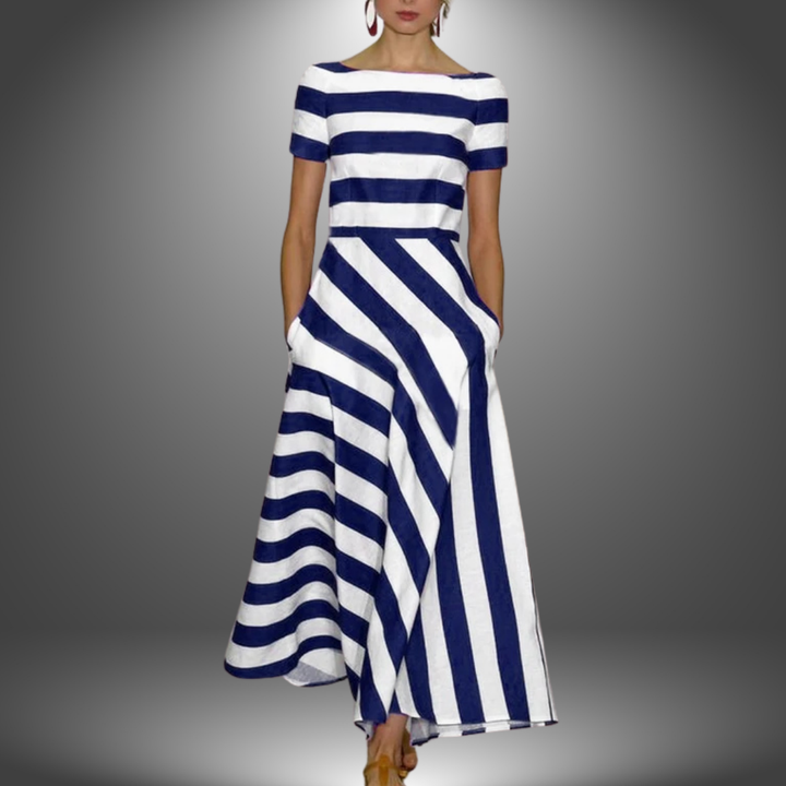 Women's Handcrafted Striped Maxi Dress