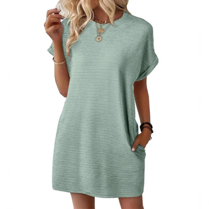 Women's  T-Shirt Dress Short Sleeve Round Neck Casual Mini Dress