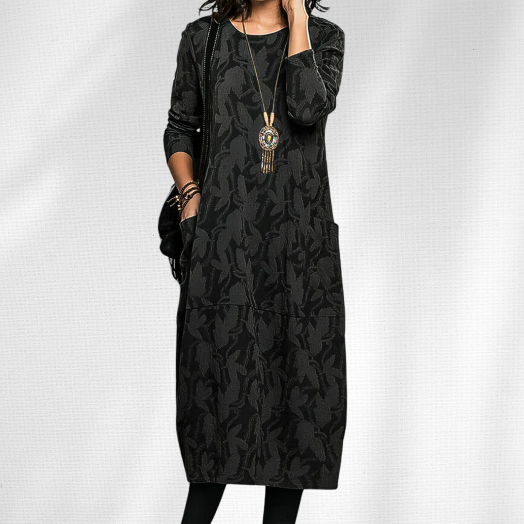 Women's Elegant Crewneck Winter Dress