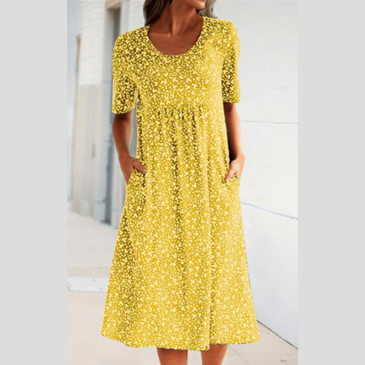 Women’s Stylish Floral Print Midi Dress
