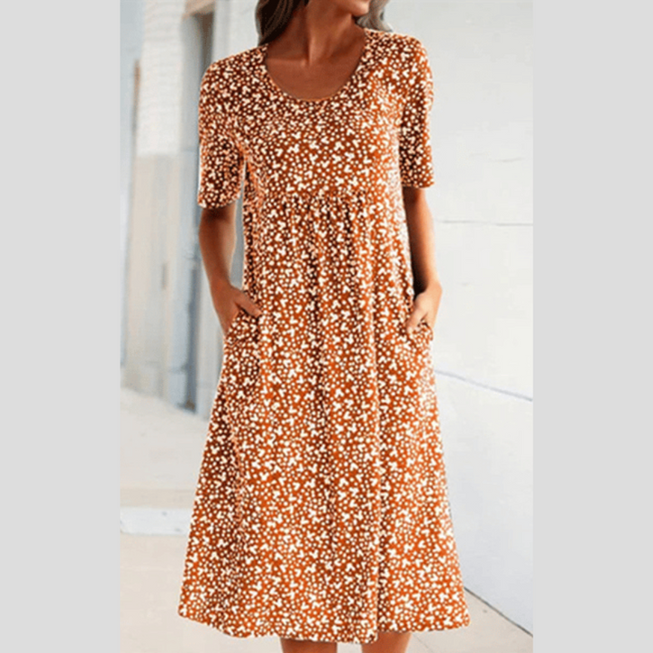 Women’s Stylish Floral Print Midi Dress