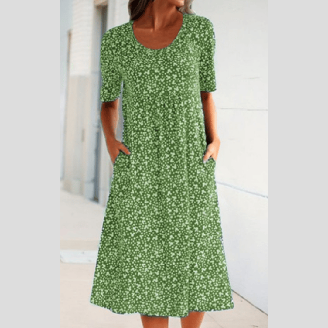 Women’s Stylish Floral Print Midi Dress