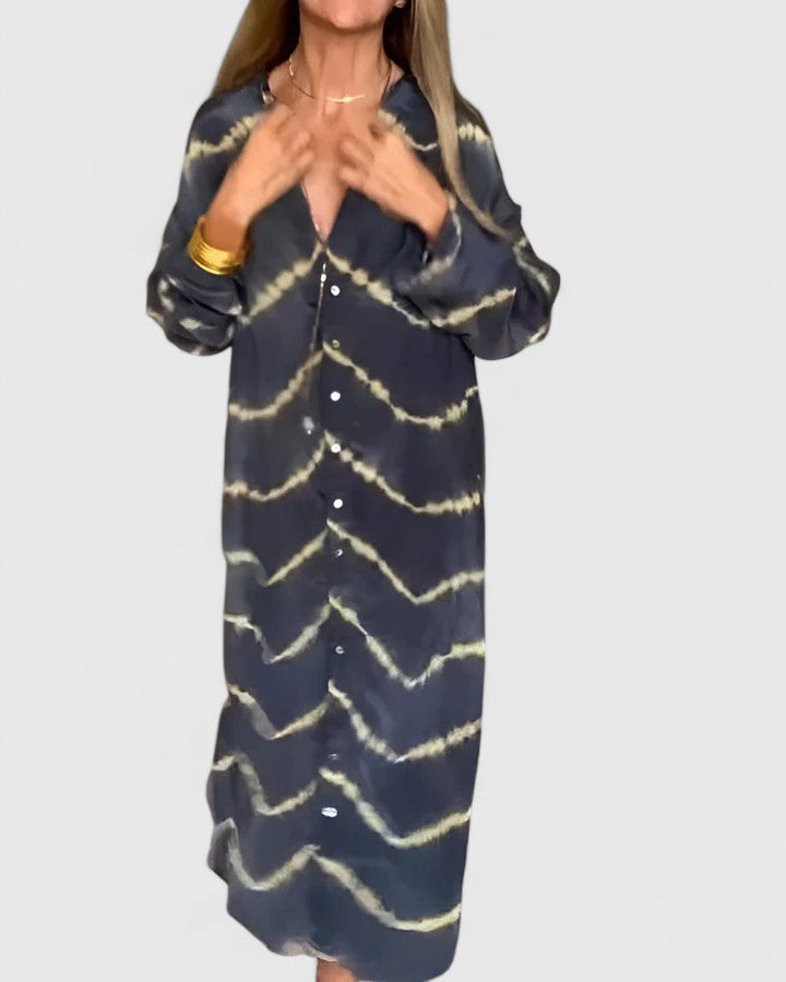Women’s Elegant Boho Striped Maxi Dress