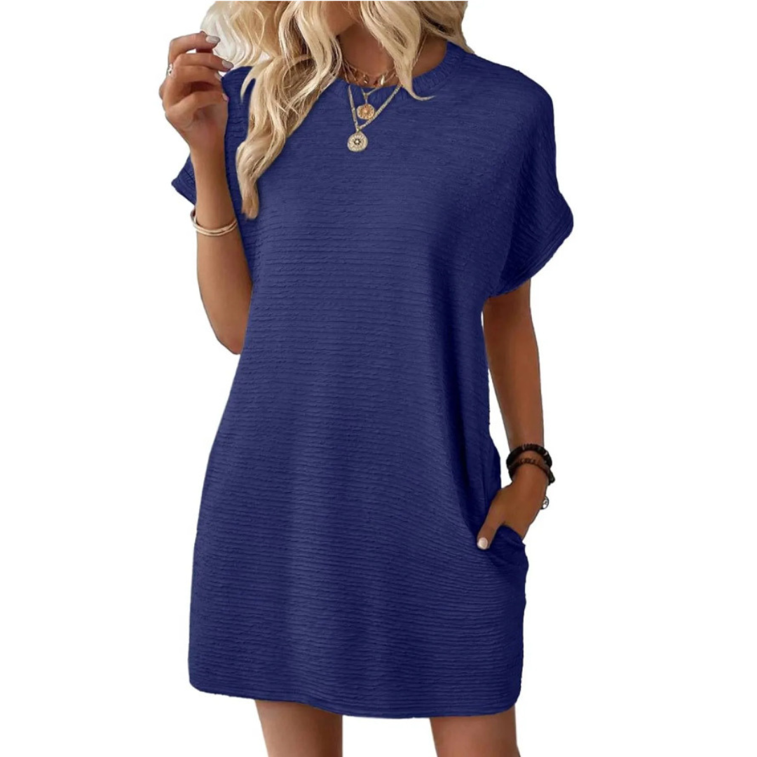 Women's  T-Shirt Dress Short Sleeve Round Neck Casual Mini Dress