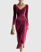 Women’s Long Sleeve Evening Dress | Midi