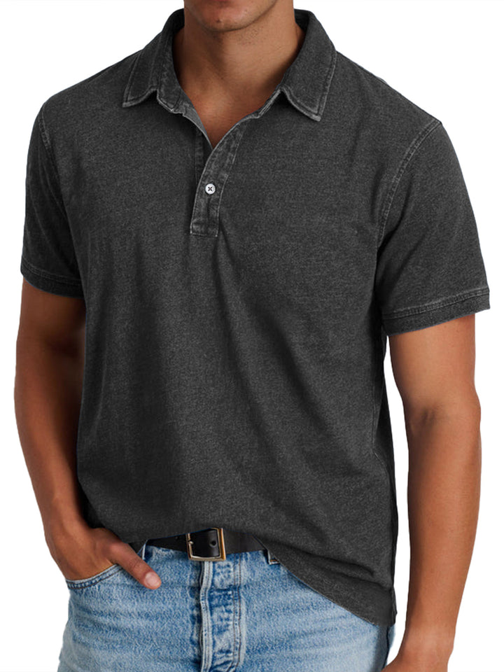 Men's Stylish Checkered Polo Shirt