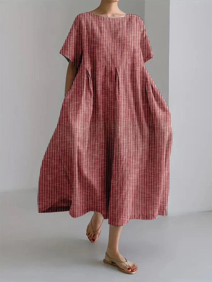 Women’s Casual Long Dress With Retro Style