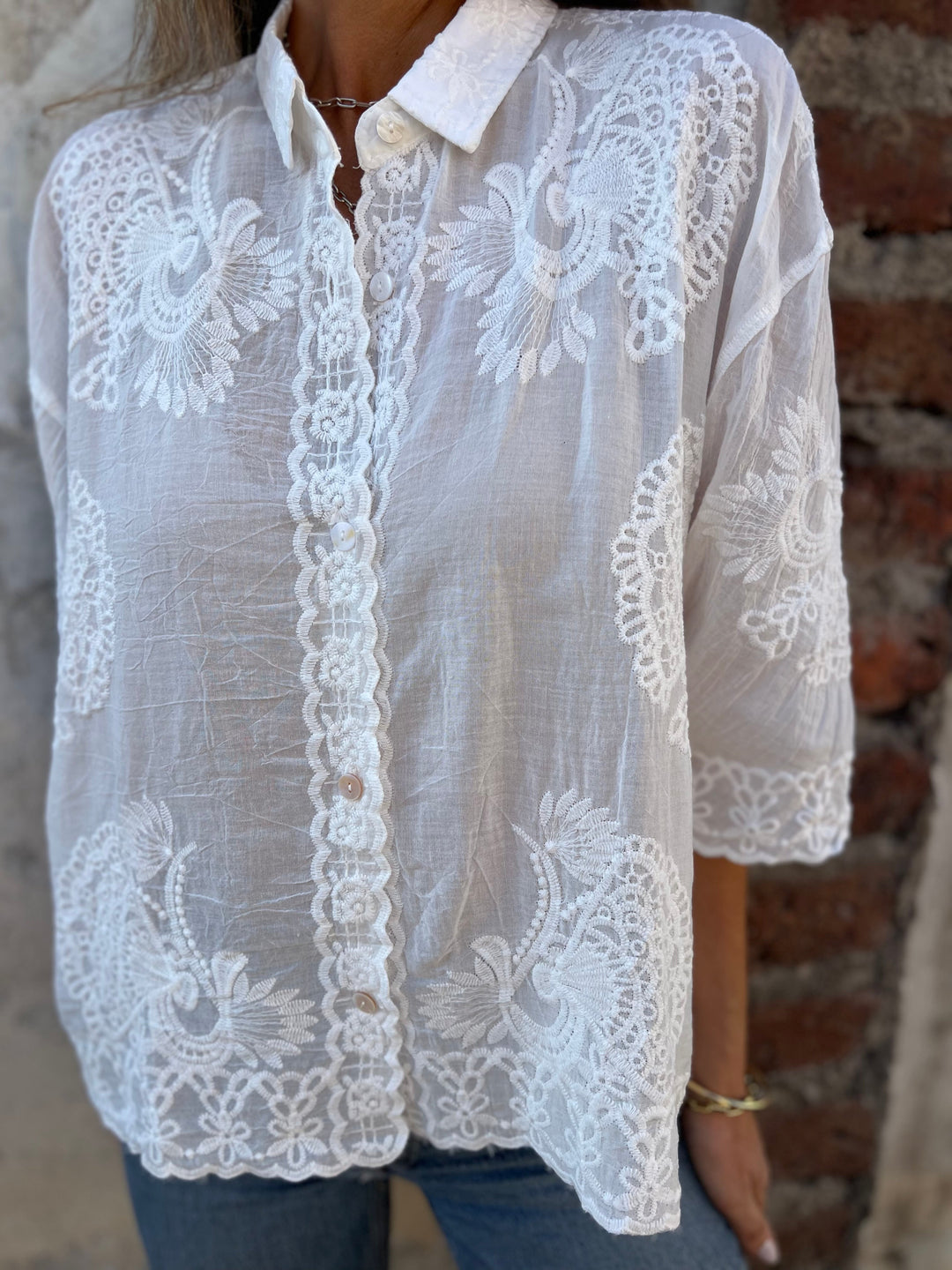 Women's Embroidered Long-Sleeve Cardigan