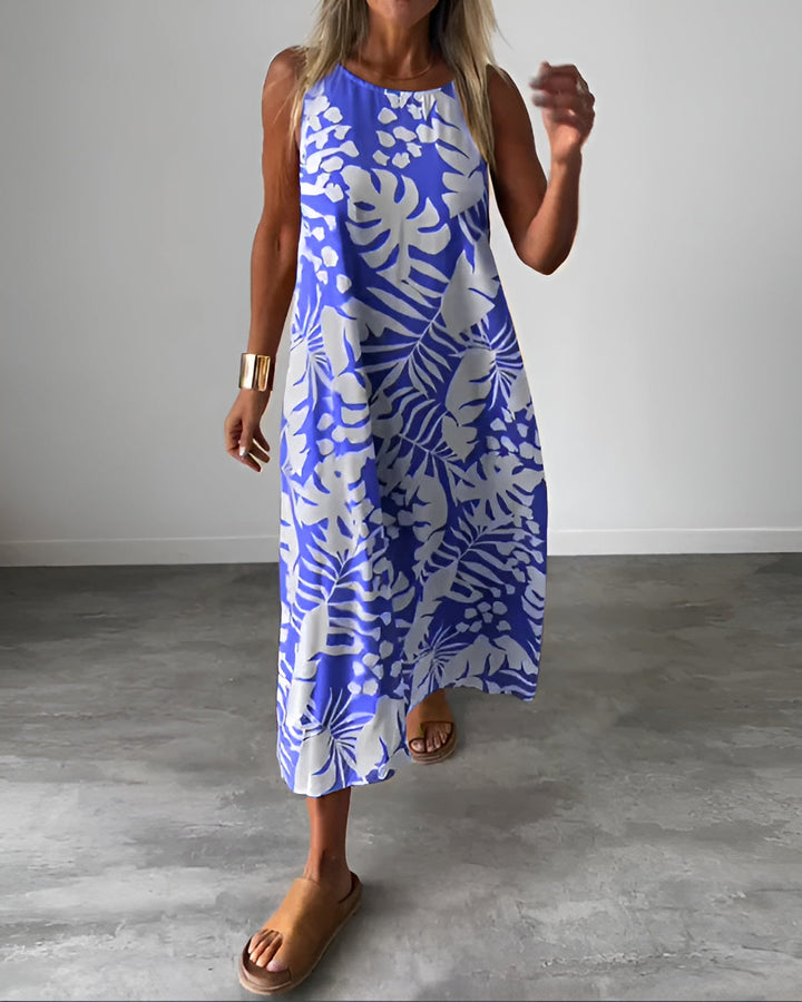 Women's Sleeveless Draped Elegant Dress Evening