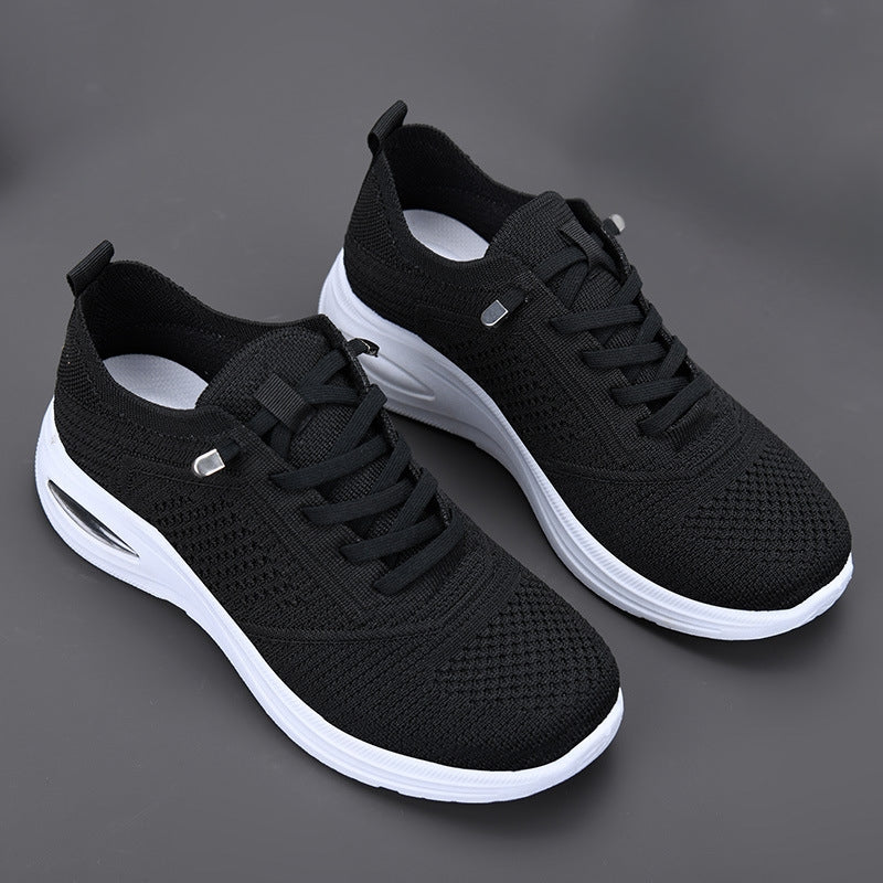 Women's Mesh Lace Up Sneakers Air Cushion Walking Shoes