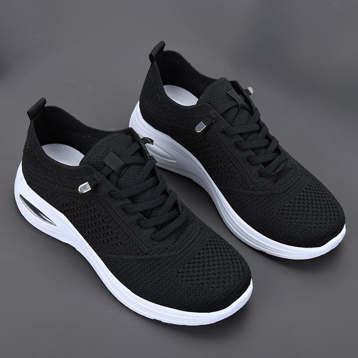 Women's Mesh Lace Up Sneakers Air Cushion Walking Shoes