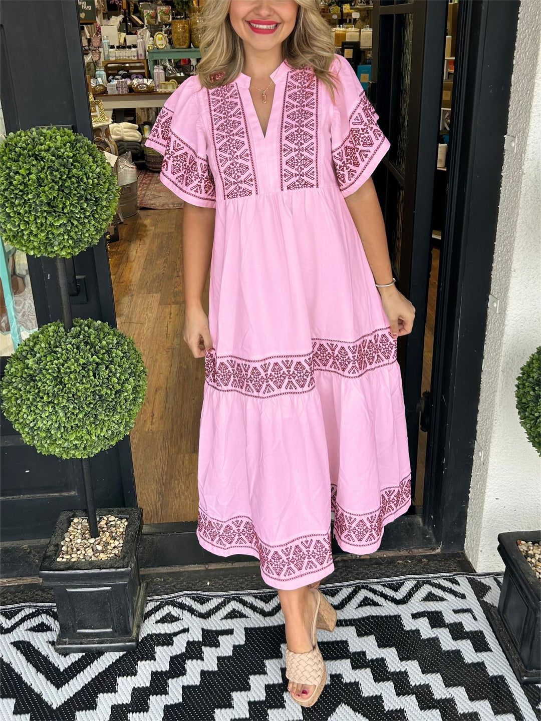 Women's Tummy Control Boho Flowy Loose Fit Dress