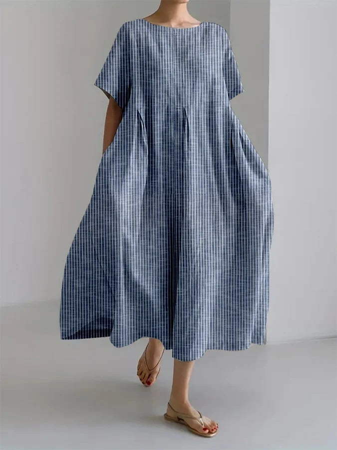Women’s Casual Long Dress With Retro Style